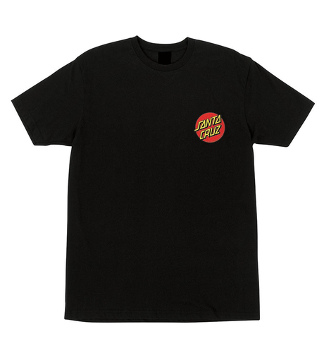 Santa Cruz Classic Dot Chest Tee - Black