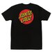 Santa Cruz Classic Dot Chest Tee - Black