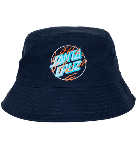 Santa Cruz Inferno Dot Bucket Hat - Navy