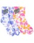 Santa Cruz Stack Strip Socks 2pk (Wmns 6-10) - Multi Tie Dye