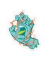 Santa Cruz Teal Inferno Hand Sticker