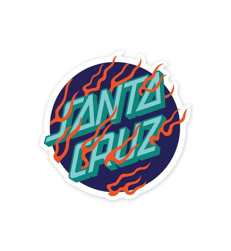 Santa Cruz Navy Inferno Dot Sticker