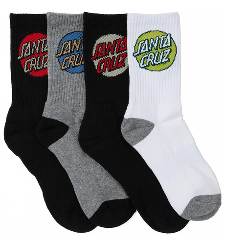 Santa Cruz Other Dot Socks 4pk (Youth 2-8) - Multi