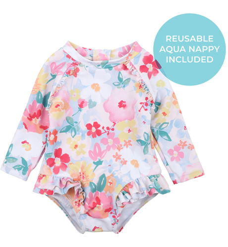 Minihaha Lena L/S Baby Sunsuit