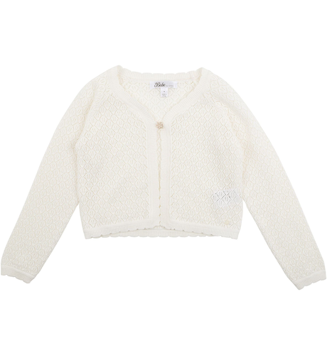 Bebe Girls Pointelle Knit Cardigan