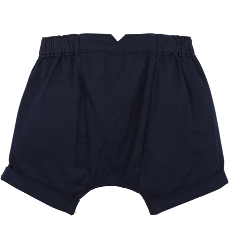 Bebe Navy Linen Blend Shorts