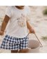 Bebe Hallie Embroidered Short