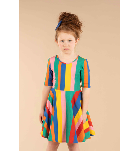 Rock Your Kid Rainbow Stripes Mabel Dress