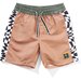 Munster Checkdown Board Shorts - Lt Mustard