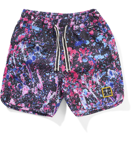 Munster Crazykid Board Shorts - Black Splatter