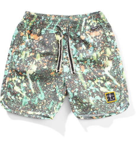 Munster Crazykid Board Shorts - Olivine Splatter