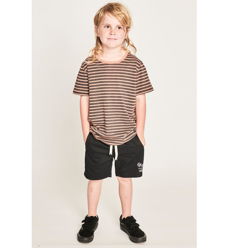 Munster Stripewash S/S Tee - Fawn Stripe