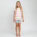 HS Girls S/S Classics Tee - Pale Pink Stripe