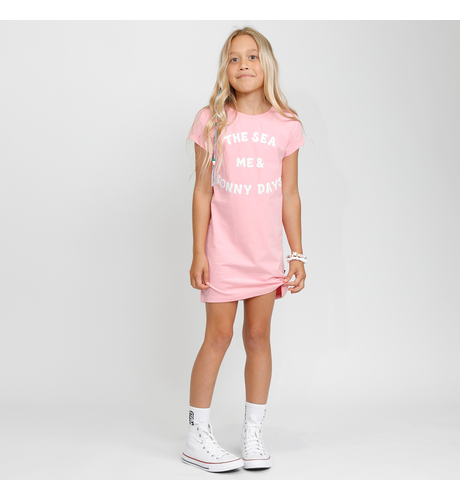 Hello Stranger Sea Me Tee Dress - Pink