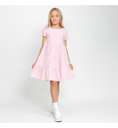 Hello Stranger Pixie S/S Dress - Pink Stripe