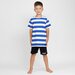 Hello Stranger Boys S/S Classics Tee - Blue Stripe