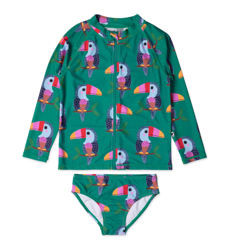 Minti Icecream Toucan Rashie Set - Green