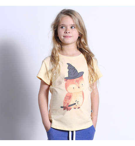 Minti Magic Owl Tee - Lemon Marle