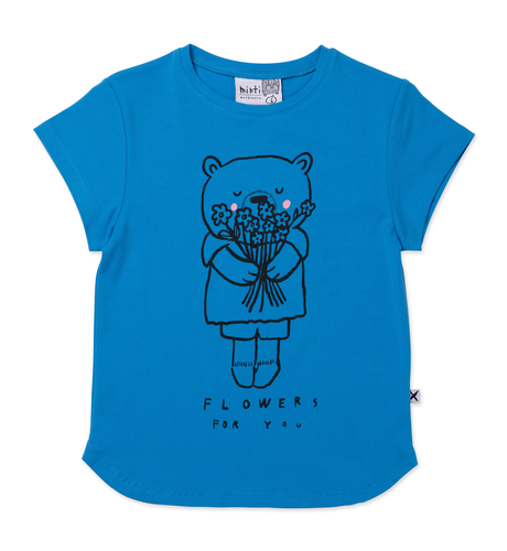 Minti Flowers For You Tee - Bright Blue