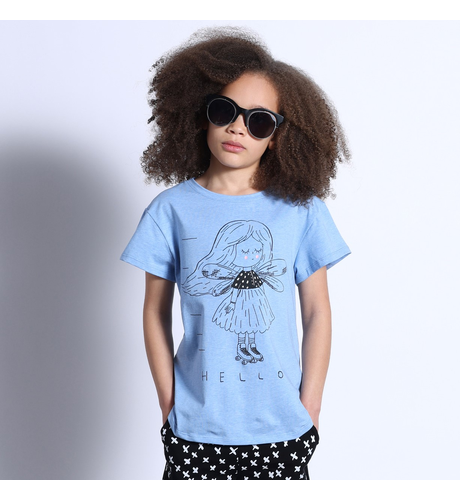 Minti Fairy Skater Tee - Blue Marle