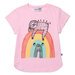 Minti Sloth-Bow Tee - Pink Marle