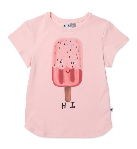 Minti Hi Bye Popsicle Tee - Muted Pink