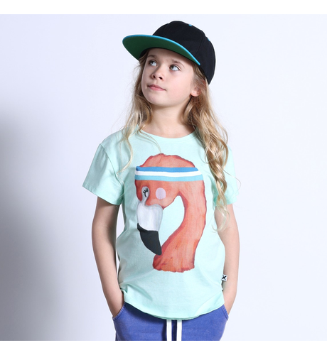 Minti Sporty Flamingo Tee - Mint Marle