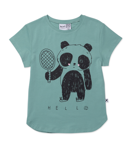 Minti Tennis Panda Tee - Emerald