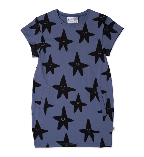 Minti Happy Stars Dress - Midnight