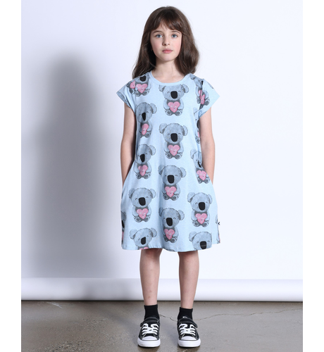 Minti Koala Love Dress - Cornflower Marle