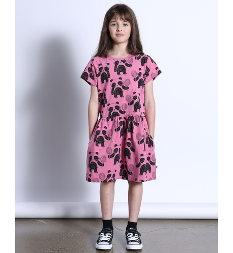 Minti Tennis Pandas Dress - Sorbet