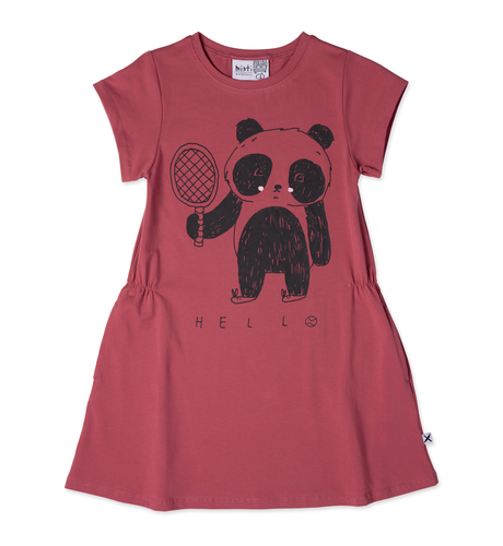 Minti Tennis Panda Dress - Rose