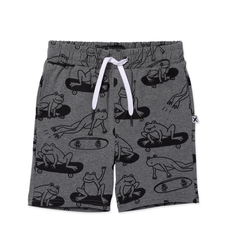 Minti Skate Frogs Short - Charcoal Marle