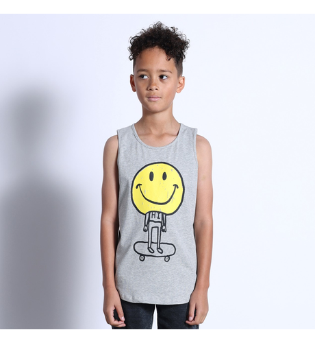 Minti Happy Skater Singlet - Grey Marle