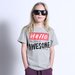 Minti My Name Is Awesome Tee - Grey Marle