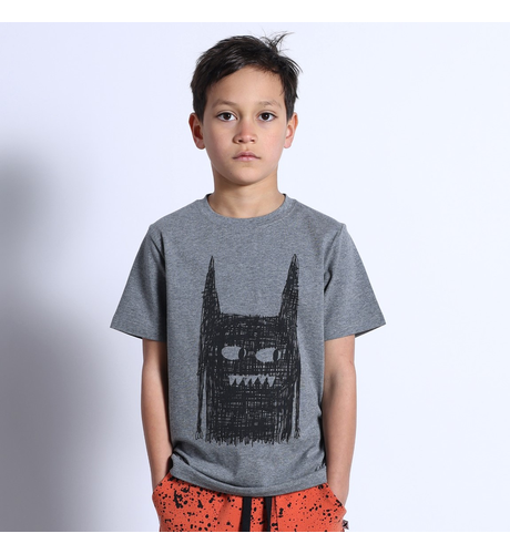 Minti Scribble Monster Tee - Charcoal Marle