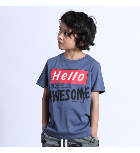 Minti My Name Is Awesome Tee - Midnight