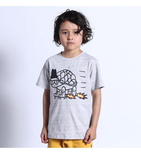 Minti Speedy Turtle Tee - Grey Motley