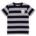 Minti Duo Tee - Black/Grey Marle Stripe