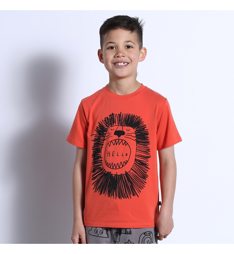 Minti Roaring Lion Tee - Warm Orange