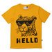 Minti Hello Leopard Bye Bear Tee - Mustard