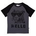 Minti Hello Leopard Bye Bear Tee - Dark Grey/Black