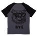 Minti Hello Leopard Bye Bear Tee - Dark Grey/Black