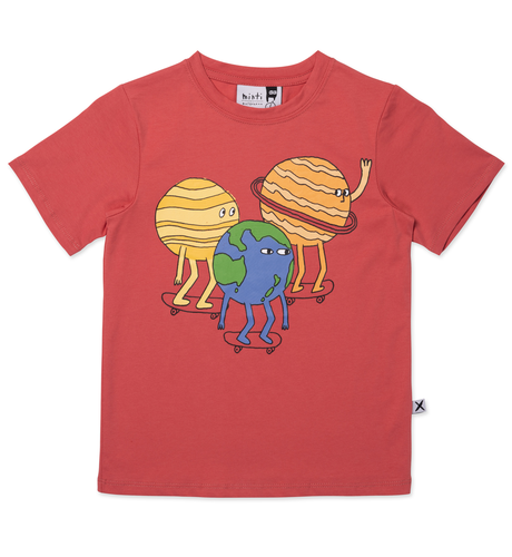 Minti Planet Skaters Tee - Melon