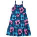 Minti Big Flowers Midi Woven Dress - Teal