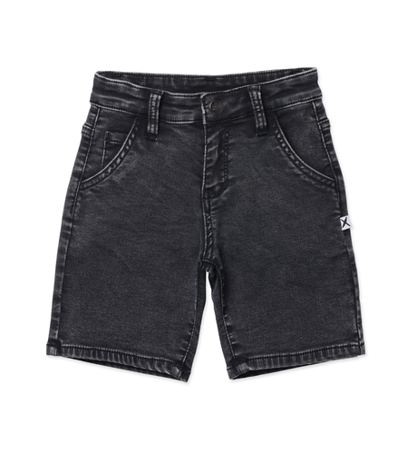 Minti Soft Feel Denim Short - Washed Black