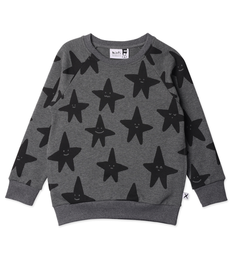 Minti Happy Stars Crew - Charcoal Marle