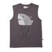 Minti Shark Mask Sleeveless Tee - Dark Grey