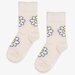 The Girl Club Cream Daisy Scallop Edge Socks