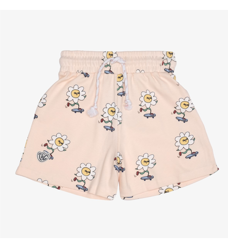 The Girl Club Cream Daisy Skater Lounge Shorts